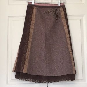Anthropologie Elevenses wool skirt, Size 0